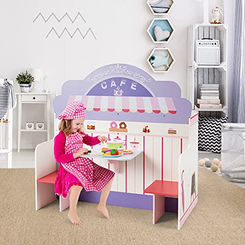 2 in 1 Kinderküche und Restaurant doppelseitiges Rollenspiel Set Spielküche HUIJK – Bild 3