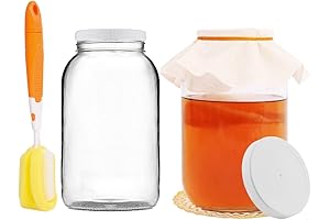 Artcome 1-Gallon Glass Jar with Wide Mouth for Kefir