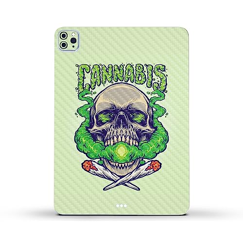 Image of MightySkins Carbon Fiber Skin Compatible With Apple iPad Pro 11 inch M2 4th Gen (2022) Full Wrap Kit - Skull And Joints | Protective, Durable Textured Carbon Fiber Finish | Easy To Apply | Made in the USA