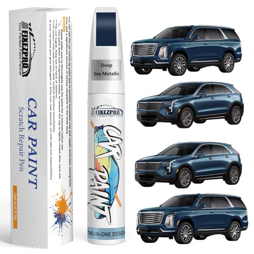 Image of Deep Sea Metallic(GXP /WA136H) Touch Up Paint for Cadillac, Exact Color Match Car Paint Scratch Repair Remover Pen Kit Fix Vehicle Chips and Automotive Nicks Scuff