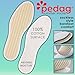 Pedag Summer | Pure Terry Cotton Insoles | Handmade in Germany | Absorbs Sweat & Controls Odor | Ideal for Wear Without Socks | Washable | US Women 9/ Men 6/ EU 39 | White | 3 Pair