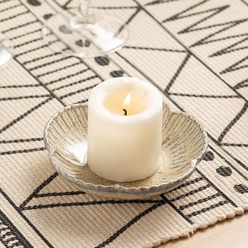 Keramik-Stumpenkerzenhalter, Kerzentablett für Weihrauch, Palo Santo Halter, Teelichthalter, Kerzenständer für Heimdekoration, Halloween, Weihnachten, Hochzeit, Partys, 1 Packung (Kamel)