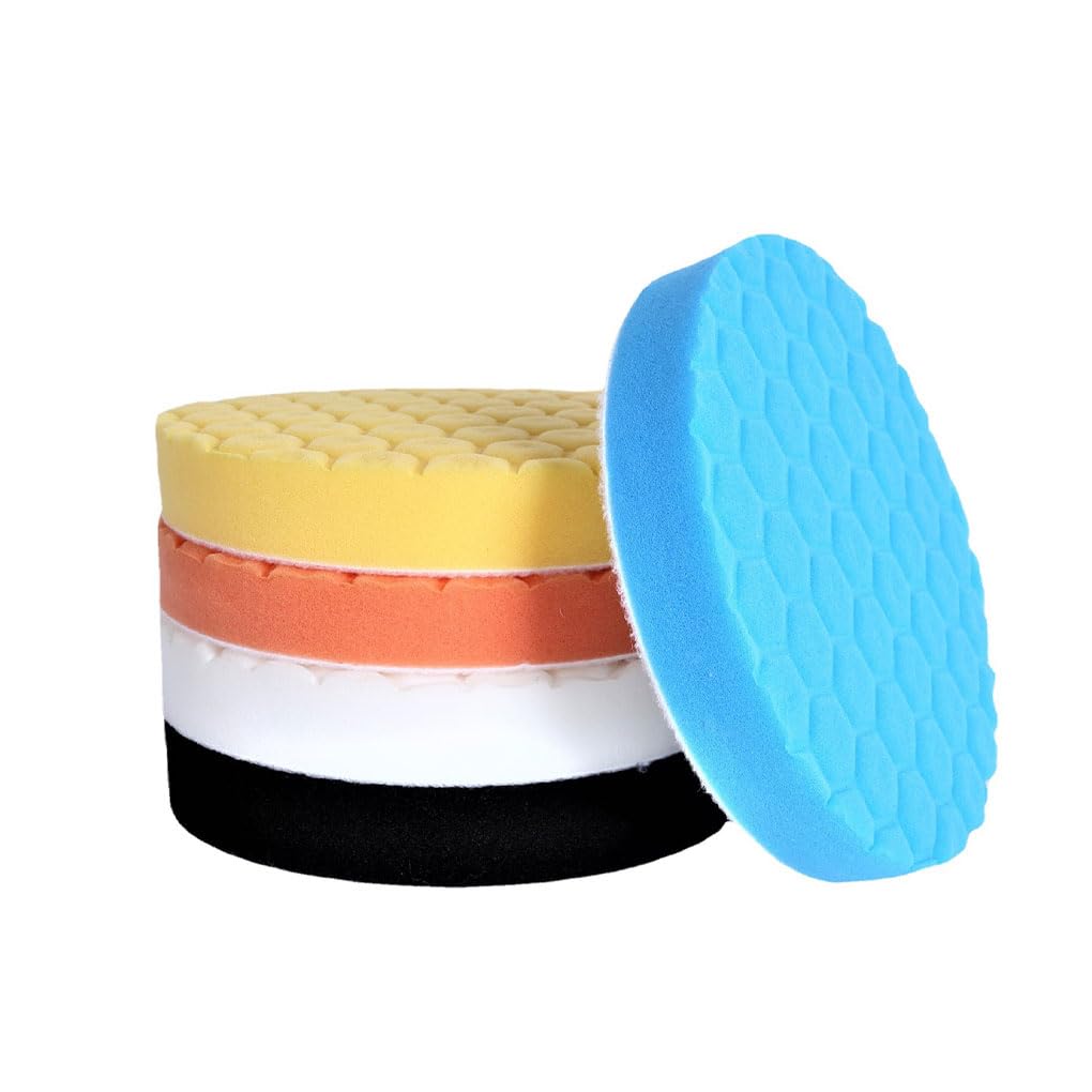 Juego de 10 almohadillas de pulido lavables y reutilizables para un pulido eficaz, práctica esponja de algodón, almohadilla de pulido de 5 en 125 mm