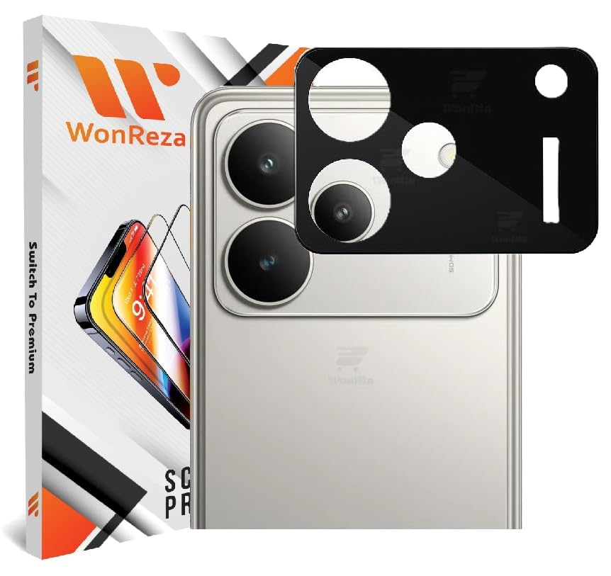 Image of Pack 1- Back Camera Glass Protector for Realme P4 5G [3D Premium] Camera Glass Protector (Black)