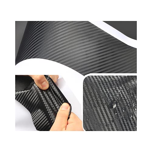 Carbon Fiber Rear Bumpers Protector Guard Strips, for Renault Triber Car Trunk Sill Plate Cover Tail Trim Anti-Scratch Anti-Collision Protective Styling Accessories