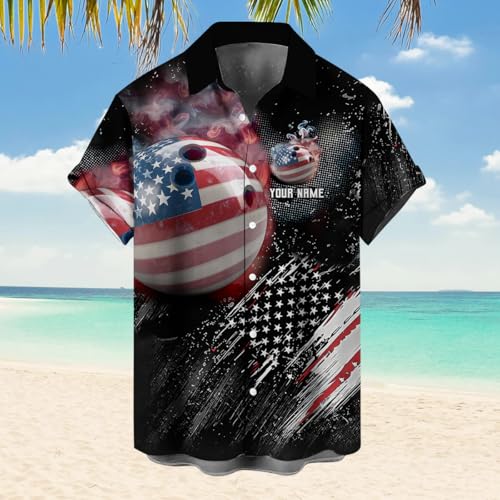 SHAANT Personalized Bowling Shirts for Men, Women, Custom Name Bowling Jerseys for Team, Retro Vintage Hawaii for Bowlers4