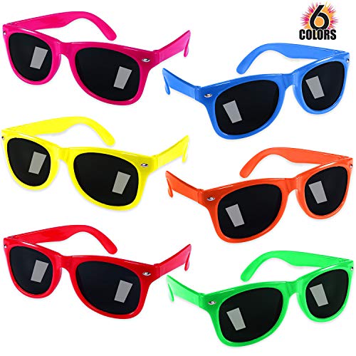GINMIC Kids Sunglasses bulk, 24 Pack Kids Sunglasses Party Favors, Neon Sunglasses for Kids,Boys and Girls, Great Gift for Birthday Party Supplies, Beach, Pool Party Favors, Goody Bag Favors - Image 3