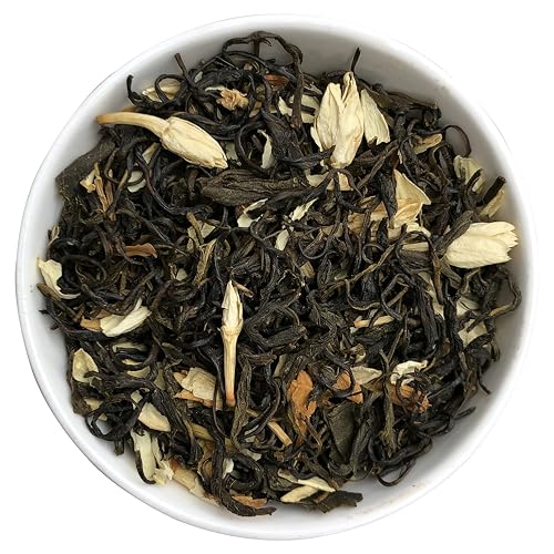 Image of Dabri Jasmine Green Tea 100gm Tea Pouch | Natural Dried Jasmine Flowers & Green Tea Leaves | Rich in Antioxidants | Boosts Metabolism, Brain & Heart Health | Contains Catechins for Tooth Protection