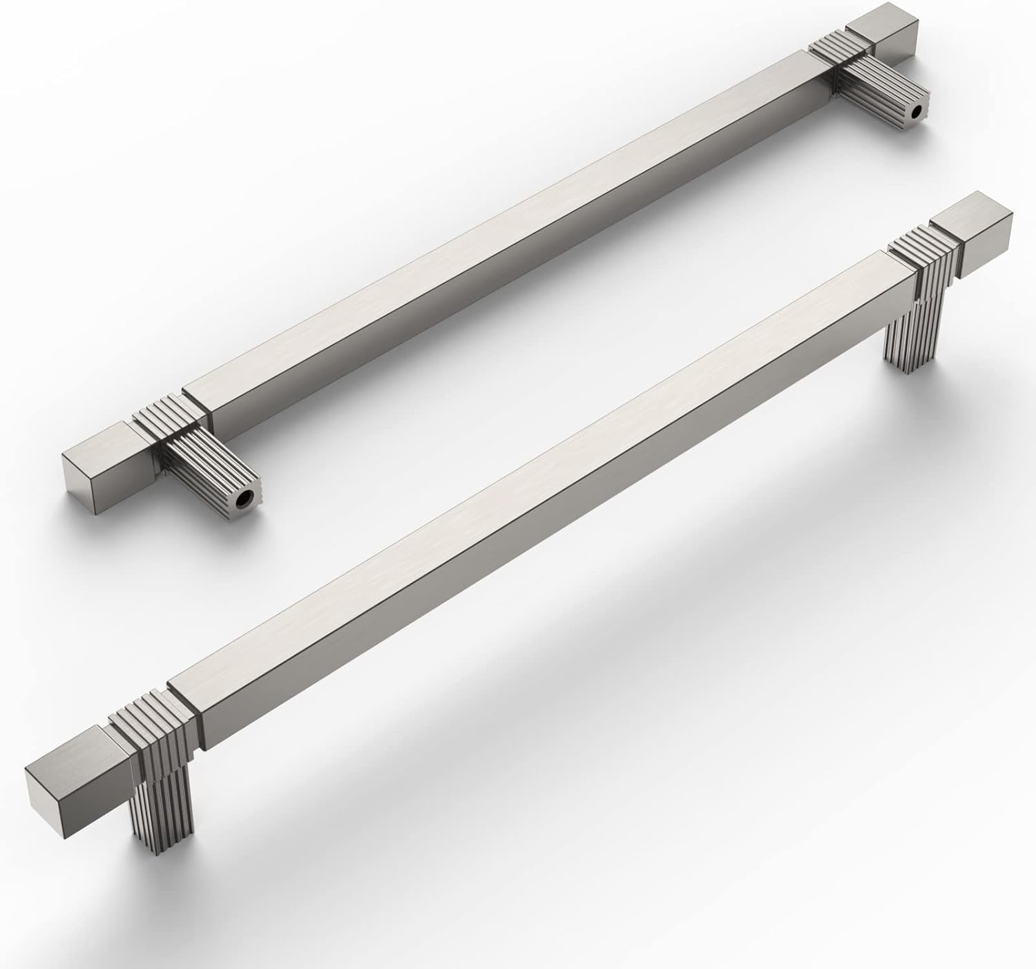 Amerdeco 10 Pack Brushed Satin Nickel Kitchen Pulls 71/2 Inch