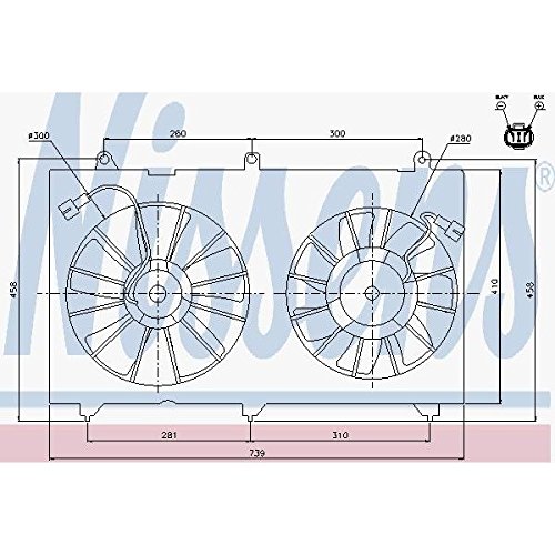 Preisvergleich Produktbild Nissens 85269 Lüfter Wasserkühler