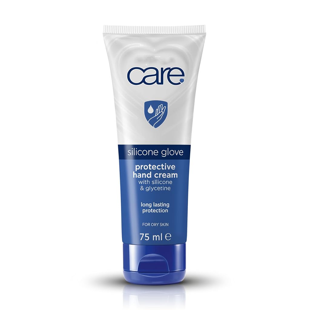 Care Silicone Glove Hand Cream with Glycerine, Almond Oil & Vitamin E, 2.5 fl oz, Protective Moisturizing Barrier for Dry Skin