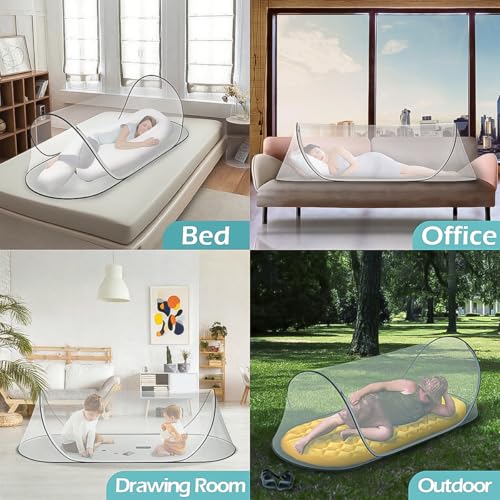78 * 31 * 22Large Pop-Up Mosquito Net, Lightweight, Breathable, and Soft Convenient Mesh Tent,Foldable and Durable,Mosquito Net for Bed,Apply to Outdoor Athletes, Camping, Beach,Starlit Sky of Night. - Image 4