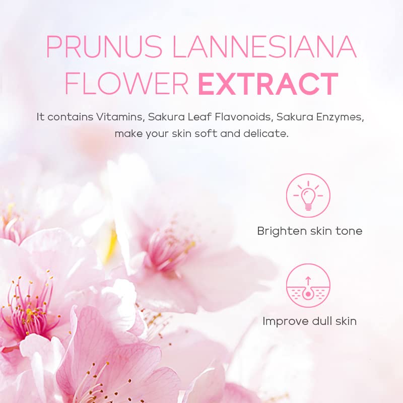 Miniatura 4 de AKARY Crema de ojos de flor de cerezo con ácido hialurónico, crema ligera para el cuidado de la piel para ojeras e hinchazón, crema hidratante