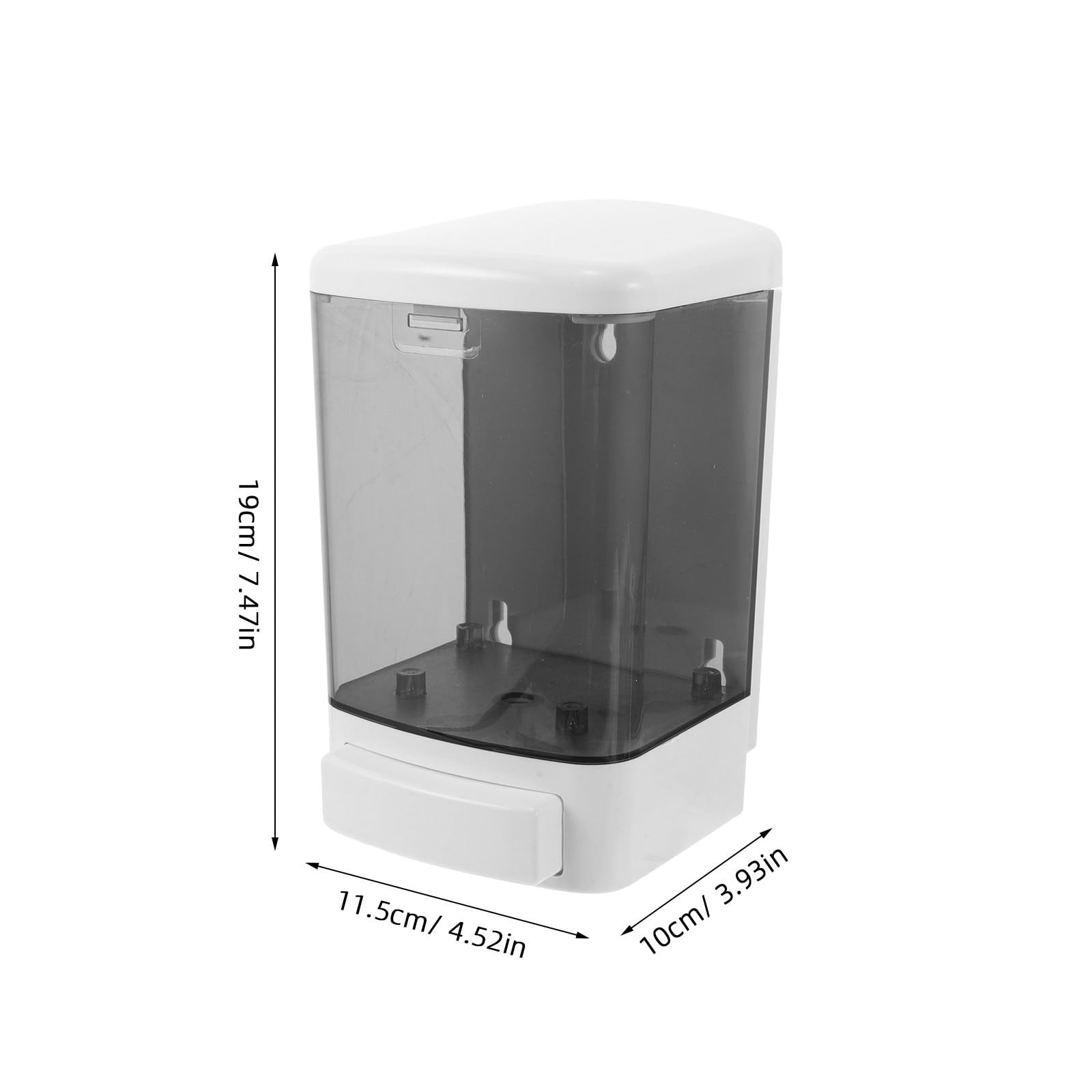 Ciieeo 2 Pezzi Dispenser di Sapone da Parete Manuale Capacità 1000ml Grande Corpo Trasparente Materiale Resistente per Cucina e Bagno