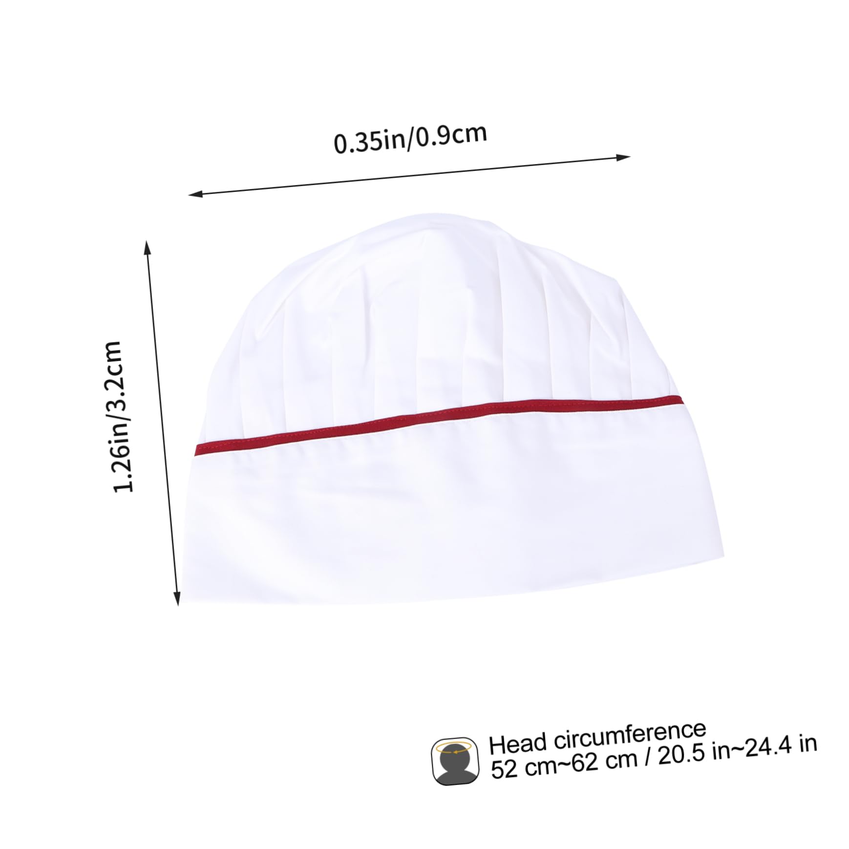 PRETYZOOM Chef Hat for Men and Women Kitchen Headwear Waitress Hat Stylish Comfortable Breathable Professional