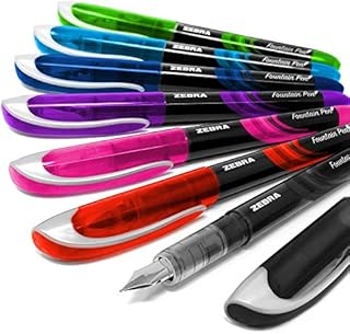 Zebra Fuente - Disposable Fountain Pen - One of Each Coloured Ink - Pack of 7