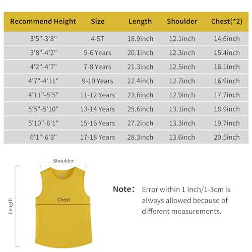 Phedrew 6 Pack Boys Youth Kids Mesh Athletic Dry-Fit Tank Top Sleeveless T Shirts Moisture Wicking Active Tank Tops thumb #2