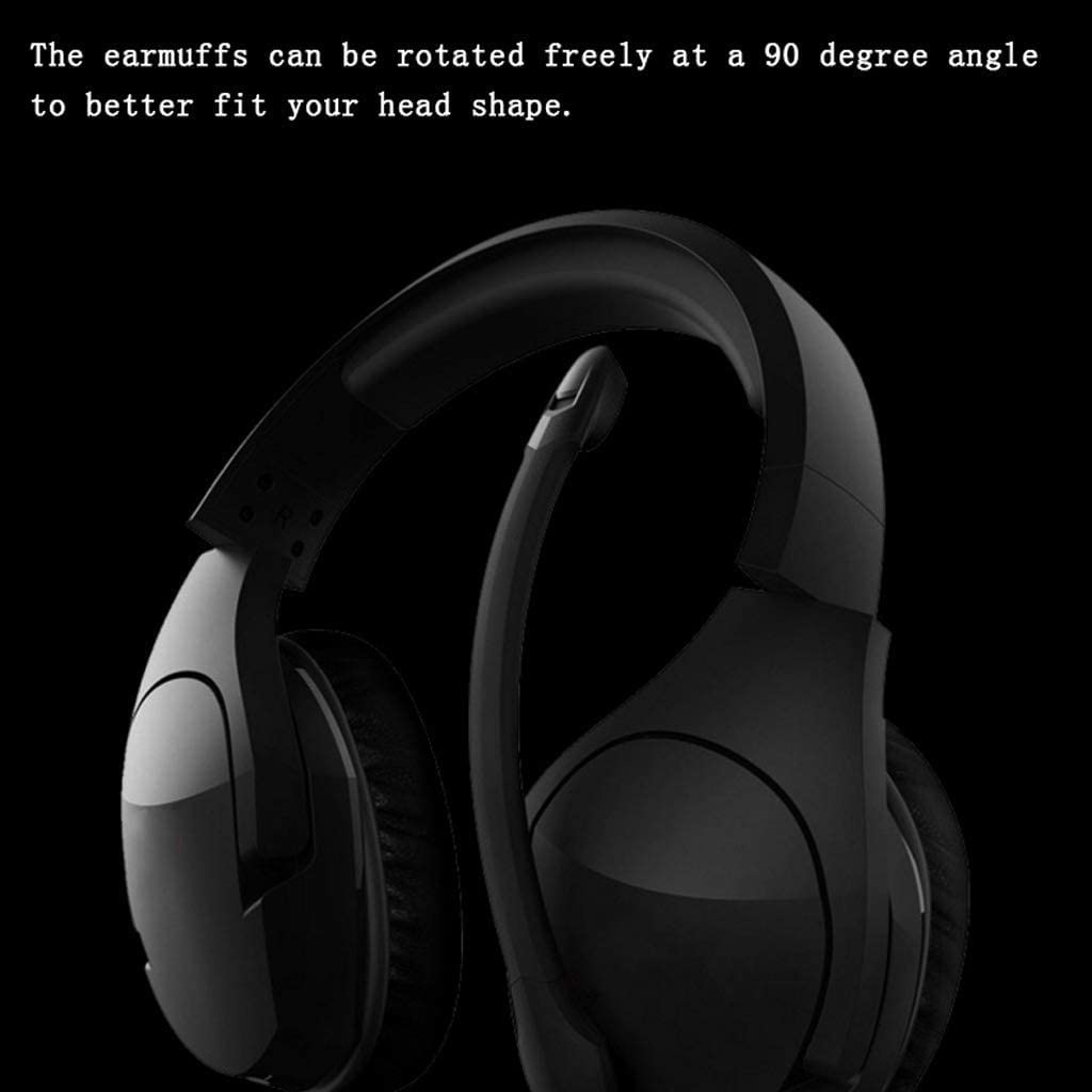 Auriculares estéreo con Cable Auriculares for Juegos de PC con cancelación de Ruido Micrófono de Control de Volumen Auriculares sobre la Oreja for PC / PS4 / Xbox 1 Auriculares ergonómicos