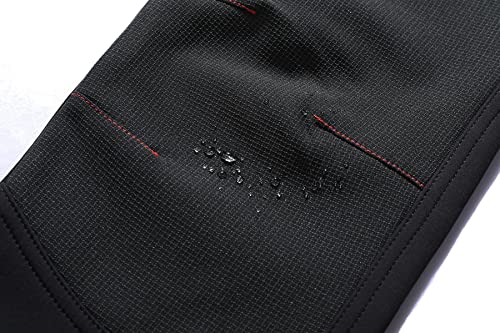 BenBoy Herren Wanderhose Wasserdicht Softshellhose Outdoorhose Winddicht Warm Gefüttert Skihose Snowboardhose Winter Trekkinghose,KZ41037M-Black-M