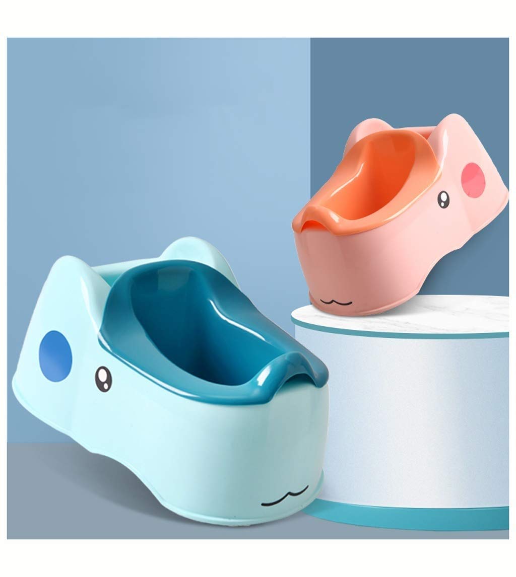 Toilettentrainer, Töpferstuhl für Jungen & Mädchen, Abnehmbarer Abfallbecher, Multifunktions-WC-Urinal Spülen Furz Artefakt, weiß (Color : Blue)