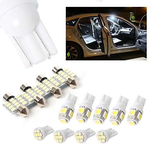 Zhisheng Car13 Pcs T10 SMD LED Light Bulb Kit for Interior Doom Light, License Plate Light, Map Reading Light
