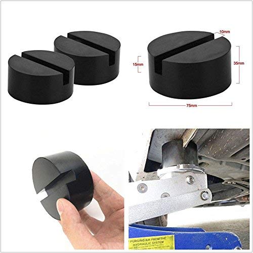 AmerStar 2 Pcs Elasticity DIY Car SUV Slotted Frame Rail Hydraulic Floor Jack Disk Rubber Pad