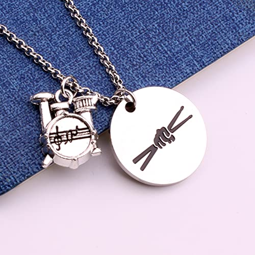 The Rock Drum Necklace Drummer Musicl Lover Gift(pendant necklace)2