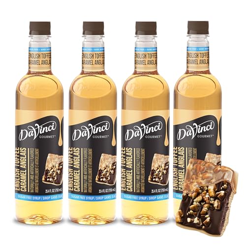Image of DaVinci Gourmet Sugar-Free English Toffee Syrup, 25.4 Fluid Ounces (Pack of 4)