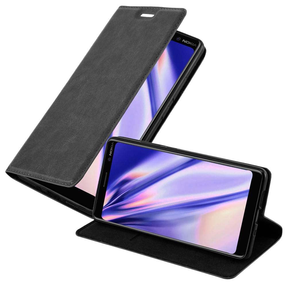 cadorabo Case works with Nokia 7 PLUS in FROST BLACK - Shockproof and Scratch Resistant TPU Silicone Cover - Ultra Slim Protective Gel Shell Bumper Back Skin