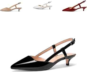 Amazon.com | Tanaoen Women's Slingback Patent Leather
