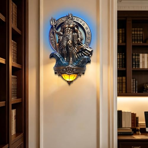 Aplique de pared dios griego antiguo para transformar salones oscuros en zonas nobles 3