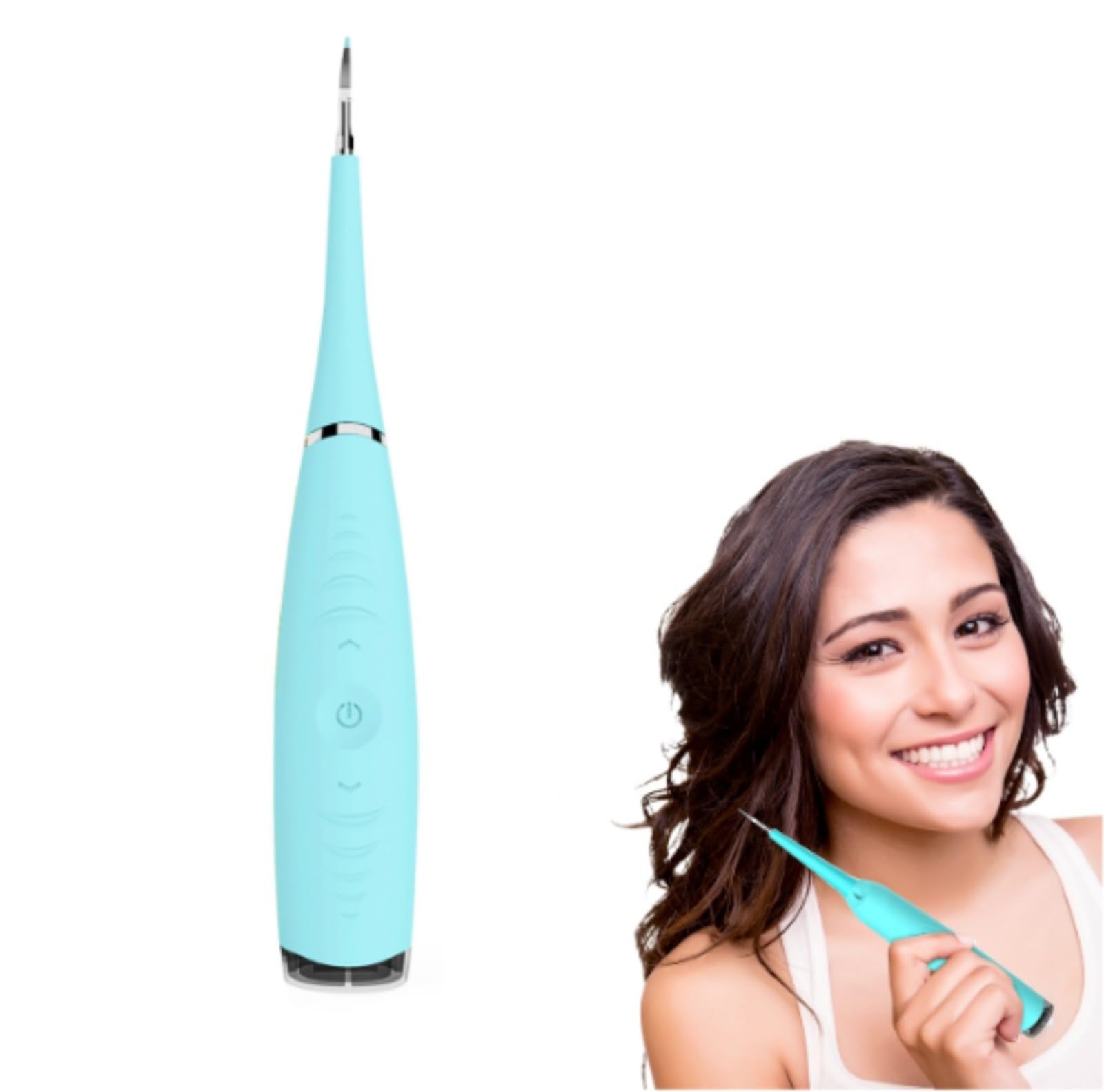 Détartreur À Ultrasons, Dentica Brosse à dents électrique rechargeable,Brosse À Dents Portable, Adapté À L'élimination Du Tartre Et À L'hygiène Bucco-dentaire (Bleu)