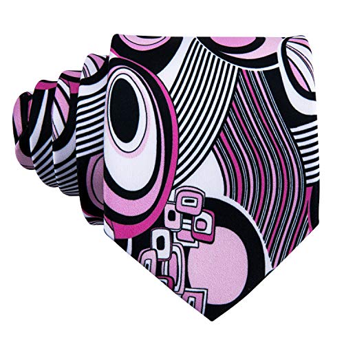 Image of Barry.Wang Classic Mens Ties Silk Necktie Pocket Square Cufflinks Set Woven Designer Wedding Business