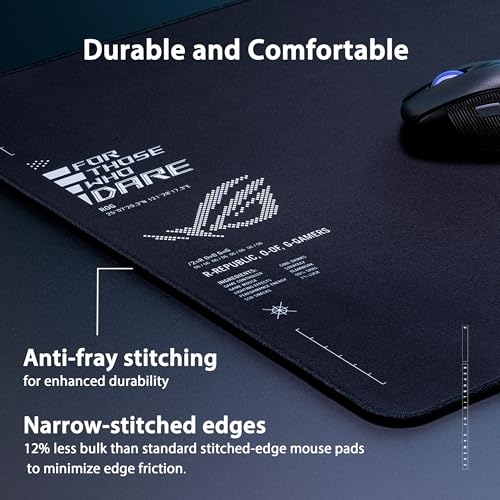 Image of ASUS ROG Sheath II XXL Gaming Mouse Pad - 35.4 inch x 15.7 inch, Advanced Cooling Fabric, 1.5X Smoother Textile-Weave Surface, Flat-Stitched Durable Edges, Non-Slip Base - Black