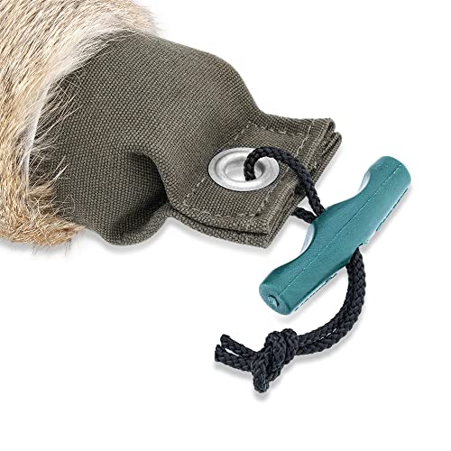 Firedog Dummy mit echtem Kaninchenfell - Robustes Wild-Apportel mit 250g Gewicht (auch für Welpen geeignet)