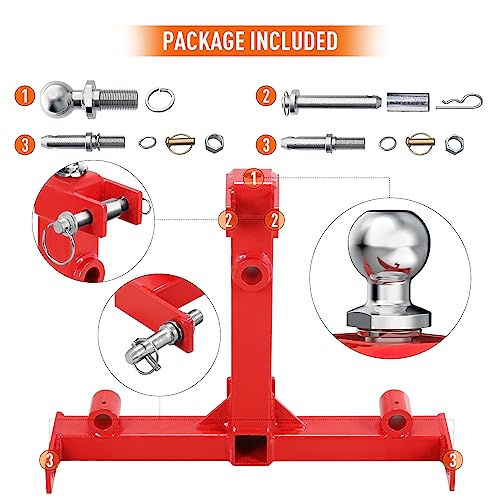 image for GarveeLife 3 Point Trailer Hitch with 2