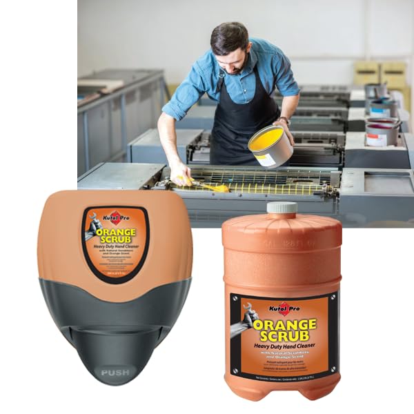 Orange Scrub Hand Cleaner – Gallon Heavy Duty Citrus Soap with Natural Scrubbers & Mineral Oil – Automotive Shop Hand Cleaner Refill, Removes Grease, Paint, Tar, Ink & Oil - Pack of 2