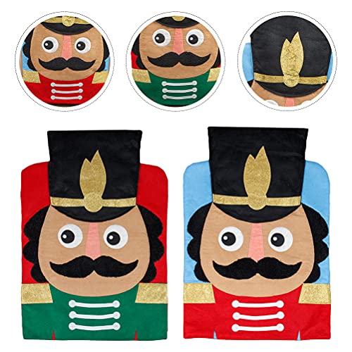 2Pcs Home Restaurant Chair Covers Christmas Themed Nutcracker Chair Covers Home Decor For Celebration Party #TOP3