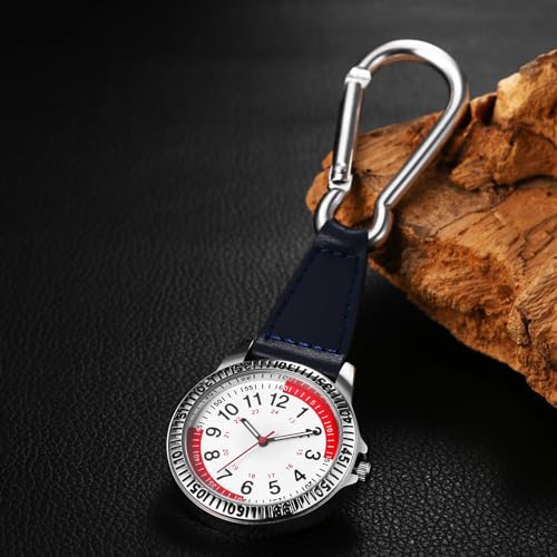 Image of Lancardo Clip On Quartz Watch: Pulse Backpack Buckle Belt Fob Watch for Men Women Doctors Nurses Chefs Hiking Climbing Father's Day