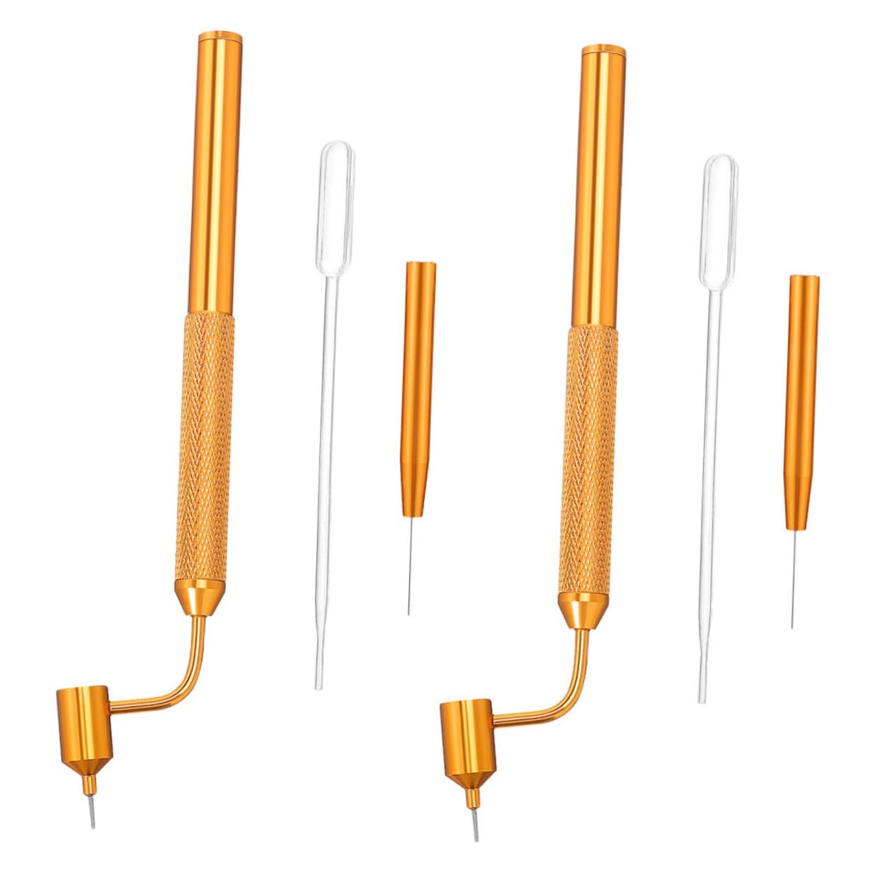2 Stück Autolack Reparaturstift Gold 0,5mm Präzisions Farbapplikator für Kleine Lackschäden Kratzer Ausbesserung Auto Pkw Vielseitig Kompatibel