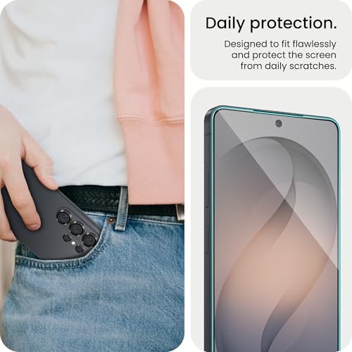 Image of FIRST MART Tempered Glass for Samsung Galaxy S26 Ultra 5G with Black Camera Ring Guard & Installation Kit | HD Clear Edge-to-Edge Screen Protector, Scratch Resistant, Case-Friendly | Pack of 1