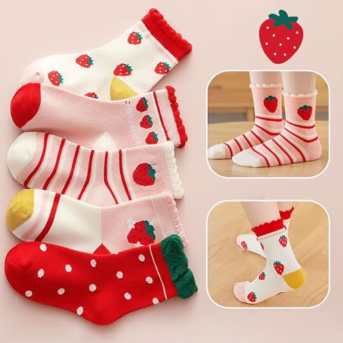 BILIKEYU Boys Girls Socks 5 Pairs Cute Cartoon Kids Comfort Casual Socks Ankle Socks Gift for2