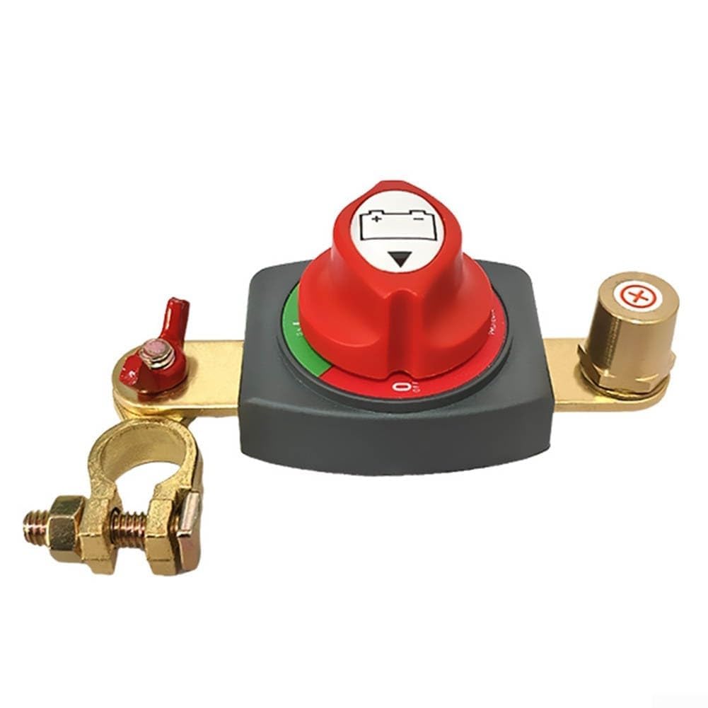 Batterie Trennschalter 12V On-Off Hauptschalter Wasserdichter Stromschalter 12-48 V Hochleistungs-Schiffsbatterieschalter für Auto Motorrad Marine Boat Caravan Yacht Bus Boot Reisen
