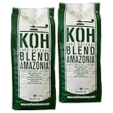 KoffeeONHOME Café Blend Amazonia en Grano Colombia Brasil Arábica Tueste Natural 2 x1 kg - 2 kg