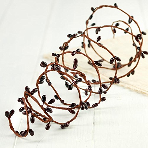 Artificial Burgundy Pip Berry Rope Garland – One Rustic Berry Garland, Farmhouse Home Decor for Table Arrangements, Decorating and Displaying for Holidays and More (72