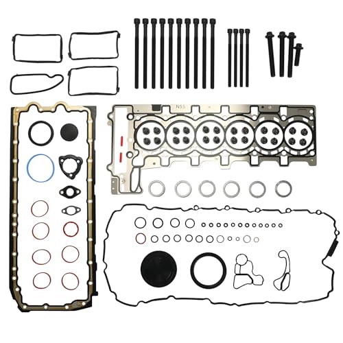 Image of N55B30A MLS Full Cylinder Head Gasket Set Fit for BMW 135i M135i M235i 335i 335ix Drive 435i 435i xDrive 535i 640i 740i x3 x5 3.0T 2009-2018 Replace #HS55004 HGS858