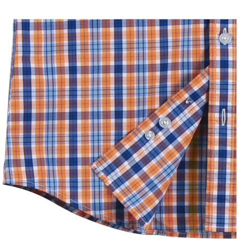 Men's Long Sleeve Button Down Dress Shirt Plaid Classic Casual Shirts4