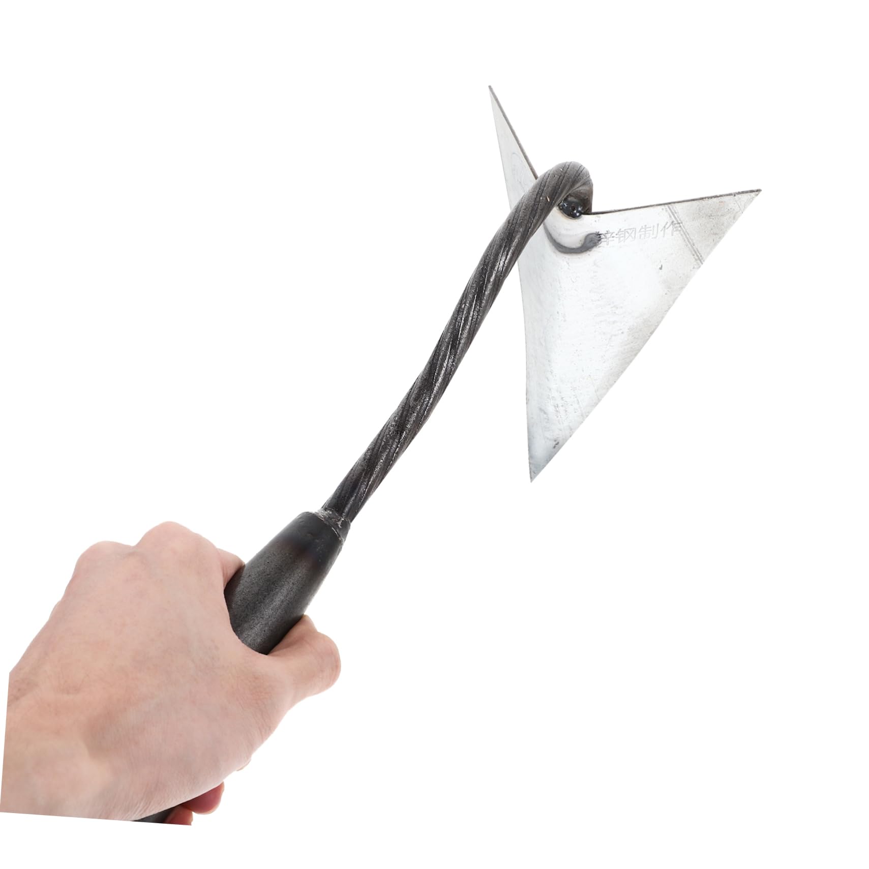 Luxshiny Cabeza de Hierro para Jardinería Profesional de Azada Triangular Herramienta Multifuncional para Deshierbar y Preparar Tierra , Tamaño S para Jardineros