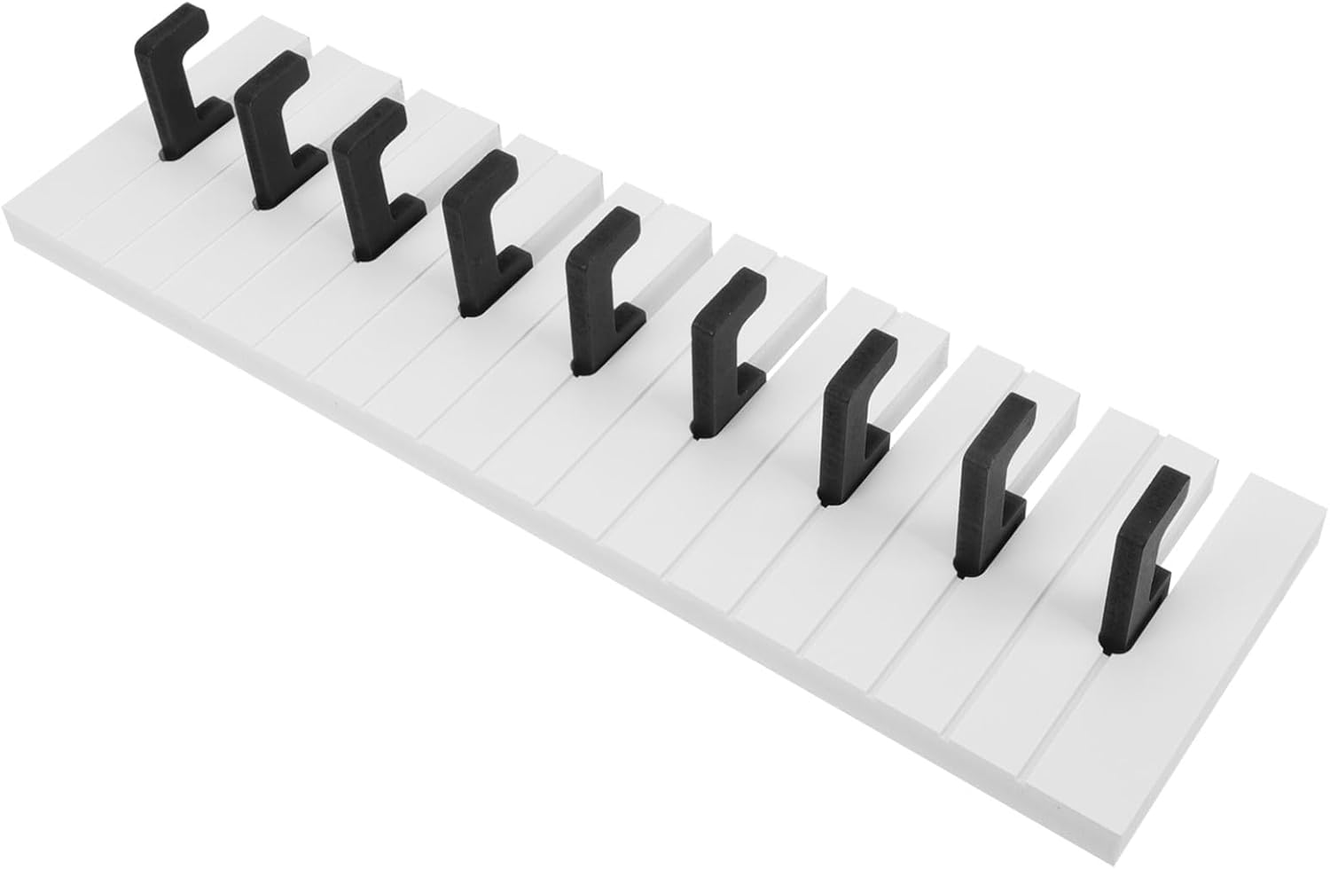 Piano Keyboard Wall-Mounted Coat Hooks 48cm Nordic Style Black -Hook Multipurpose Hanger for Kindergarten and Hallway Clothes Storage