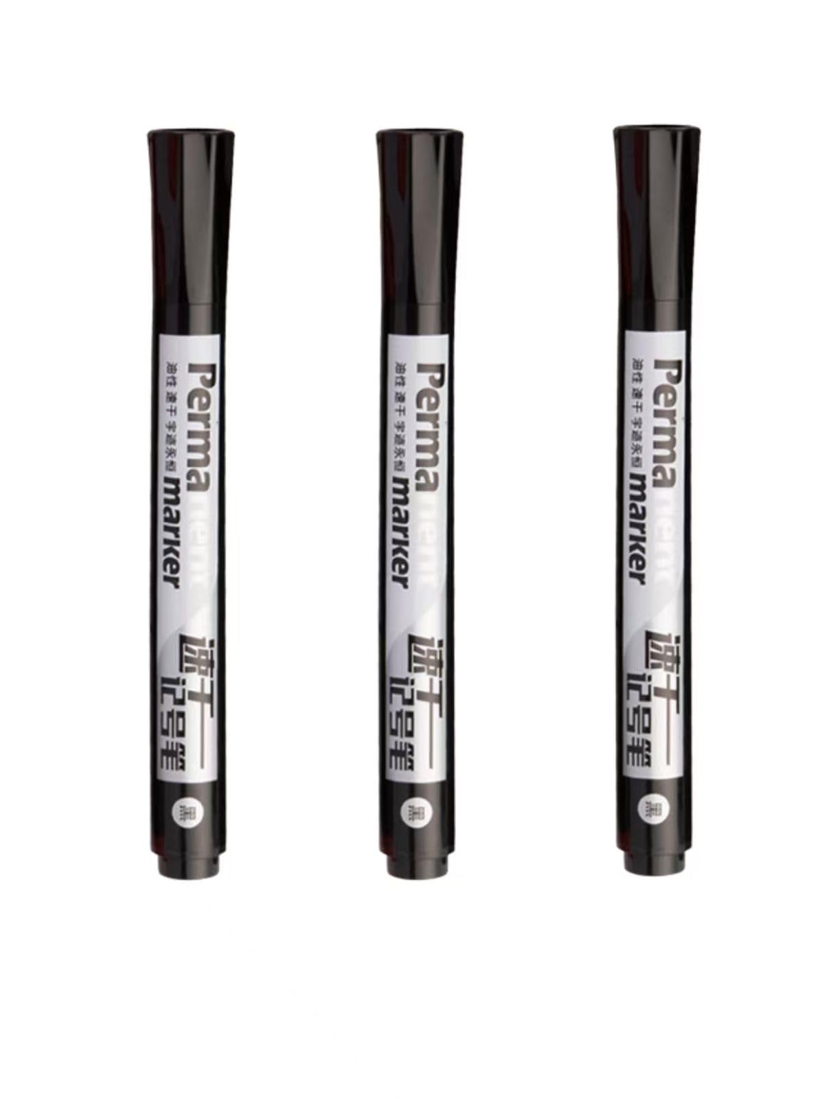 Black Permanent Paint Markers Set (3 Pack) | Oil-Based Waterproof Paint Pens for Metal, Wood, Glass, Rock, Plastic, Ceramic, Fabric, Rubber & Canvas | Quick Dry, Fade Resistant-image-10